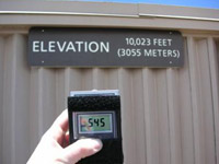 Fig.7. The highest UVB recording on earth. Photo courtesy of Torey Lehman